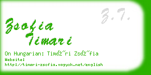 zsofia timari business card